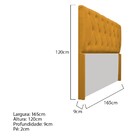 Cabeceira Lara 160 Cm Queen Size Suede Mostarda - Amarena Móv