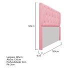 Cabeceira Lara 160 Cm Queen Size Suede Rosa Bebê - Amarena Mó