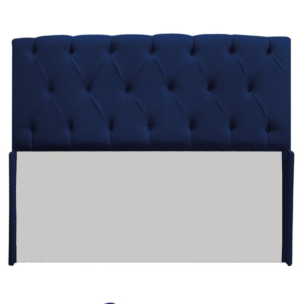 Cabeceira Lara 193 Cm King Size Suede Azul Marinho - Amarena
