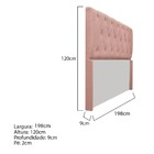 Cabeceira Lara 193 Cm King Size Suede Rosê - Amarena Móveis