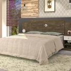 Cabeceira Lara Box Casal Regulável Castanho E Off White