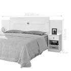 Cabeceira Lara Box Casal Regulável Castanho E Off White