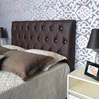 Cabeceira Las Vegas Solteiro Luna Corino Marrom Com Strass 90