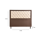 Cabeceira Lionel King Veludo Off White Chocolate 195cm Bnn De
