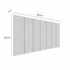 Cabeceira Liora Modulada Cama Box Casal 1,40m 7 Módulos Branco