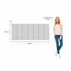 Cabeceira Liora Modulada Cama Box Casal 1,40m 7 Módulos Branco