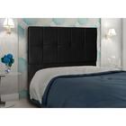 Cabeceira Lisboa 1,95 Cm Cama Box King Size Suede Preto