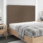 Cabeceira Lisboa Plus Solteiro 900mm Suede Marrom Taupe - Sim