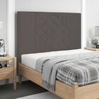 Cabeceira Lisboa Plus Solteiro 900mm Veludo Adar Marrom - Sim