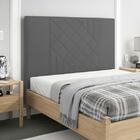 Cabeceira Lisboa Plus Viúva 1000mm Linho Chumbo - Simbal