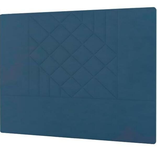 Cabeceira Lisboa Plus Viúva 1000mm Veludo Azul - Simbal