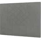 Cabeceira Lisboa Plus Viúva 1000mm Veludo Slim Chumbo - Simbal