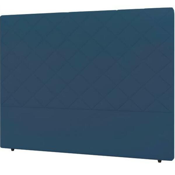 Cabeceira Lotus Plus Solteiro 900mm Veludo Azul - Simbal