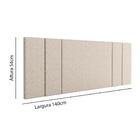 Cabeceira Luana 1,40 Estofada Painel Suspenso Decoração Quart