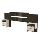 Cabeceira Luiza Extensivel Box 140/160cm Chocolate / Off White