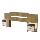 Cabeceira Luiza Extensivel Box 140/160cm Freijó / Off White