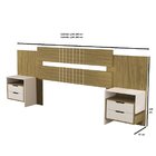 Cabeceira Luiza Extensivel Box 140/160cm Freijó / Off White