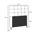 Cabeceira Luna Para Cama Box King 195cm Corino - Ssx Multicoi