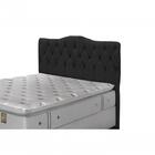 Cabeceira Luxury Plus Casal 1,40 Suede Negro Simbal