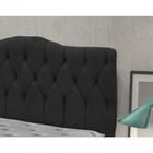 Cabeceira Luxury Plus Casal 1,40 Suede Negro Simbal