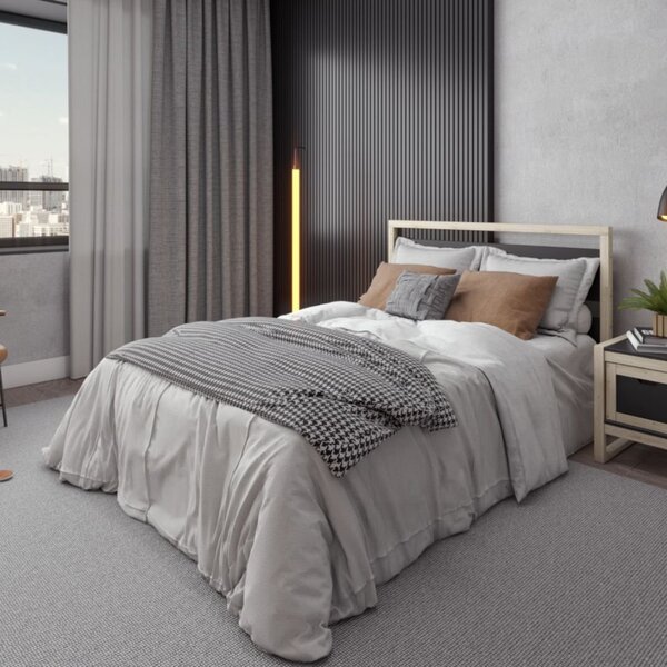 Cabeceira Madeira Maciça Guará Yescasa Preto/natural