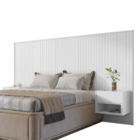 Cabeceira Madeira Ripado Quarto Cama Box Casal Queen Nicho co