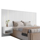 Cabeceira Madeira Ripado Quarto para Cama Box Casal Queen com