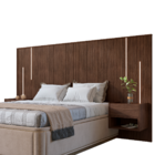 Cabeceira Madeira Ripado Quarto para Cama Box Casal Queen com