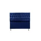 Cabeceira Madrid 1,60 Cm Para Cama Box Queen Suede Azul