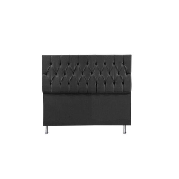 Cabeceira Madrid 90 Cm Para Cama Box Solteiro Suede Cinza