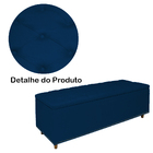 Cabeceira Mais Calçadeira Casal King 195cm Para Cama Box Dian