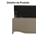 Cabeceira Mais Calçadeira Casal King 195cm Para Cama Box Gret