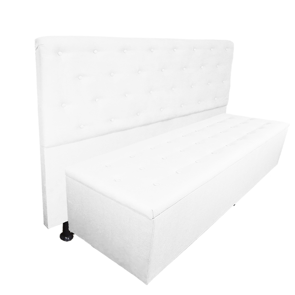 Cabeceira Mais Calçadeira Casal King Juliana 190cm Para Cama