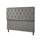 Cabeceira Málaga 90 Cm Solteiro Com Botões De Strass Bege