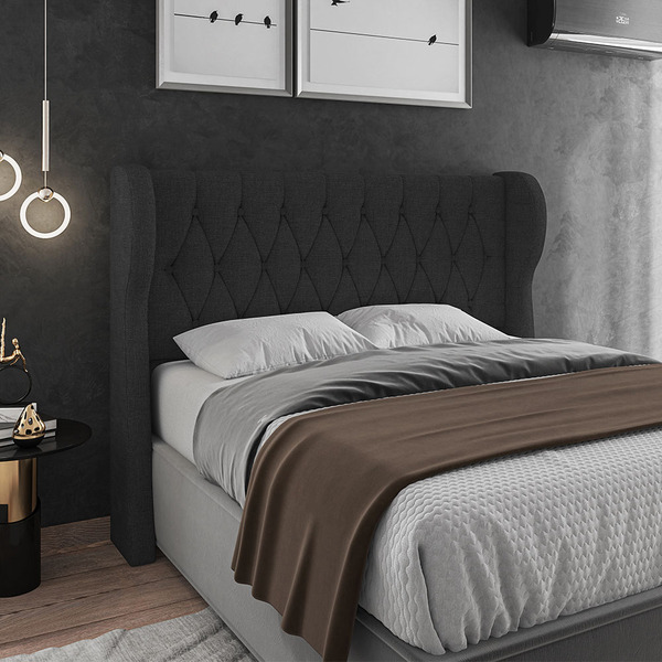 Cabeceira Maldivas Luxo Para Cama Box Queen 160cm Linho - Ssx