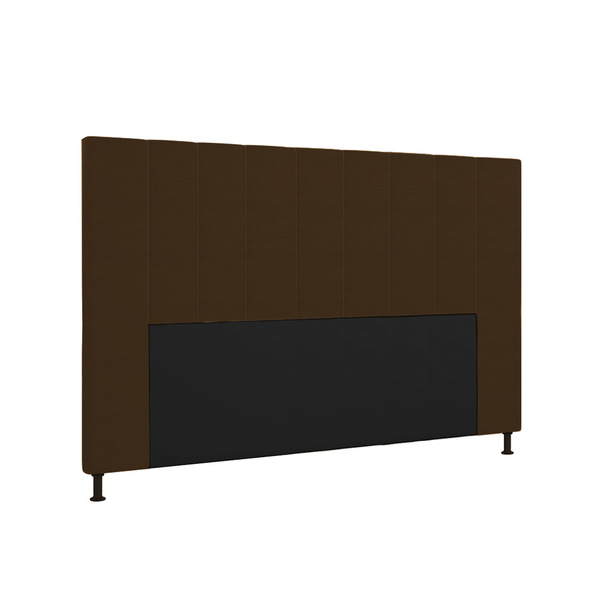 Cabeceira Malibu Para Cama Box Queen 160 Cm Corino Marrom - D