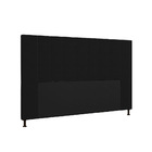 Cabeceira Malibu Para Cama Box Queen 160 Cm Corino Preto - D'