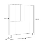 Cabeceira Malibu Para Cama Box Solteiro 90 Cm Corino Bege - D