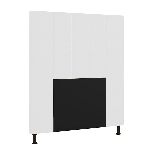 Cabeceira Malibu Para Cama Box Solteiro 90 Cm Corino Branco -