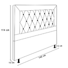 Cabeceira Malta Para Cama Box Casal 140 Cm Veludo - D'rossi -