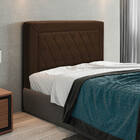 Cabeceira Malta Para Cama Box Casal 140 Cm Veludo Marrom - D'