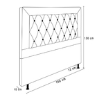Cabeceira Malta Para Cama Box Queen 160 Cm Veludo Marrom - D'