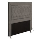Cabeceira Malta Para Cama Box Solteiro 90 Cm Veludo Grafite -