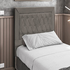Cabeceira Malta Para Cama Box Solteiro 90 Cm Veludo Grafite -