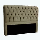 Cabeceira Maria 140 Cm Casal Suede Deluxe Bege