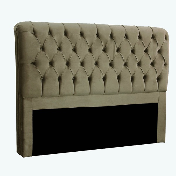 Cabeceira Maria 140 Cm Casal Suede Deluxe Bege