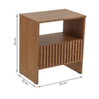 Mesa Cabeceira Mariah Ripado 50 Freijó Astral Design