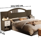 Cabeceira Maya Casal Expansível Chocolate/off White – Vj Móve