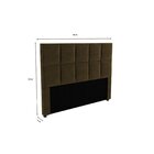 Cabeceira Mdp Estofada Veludo 160x120cm Veludo Bege