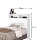 Cabeceira Melissa Solteiro 0.9 Branco  – Vj Móveis